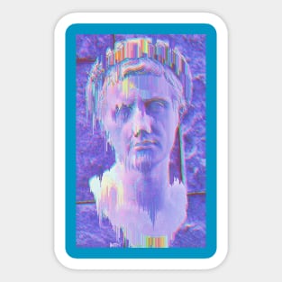 Vaporwave greek holographic statue Sticker